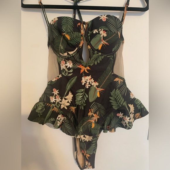 Floral One Piece Bathing Suit - Picture 3 of 6